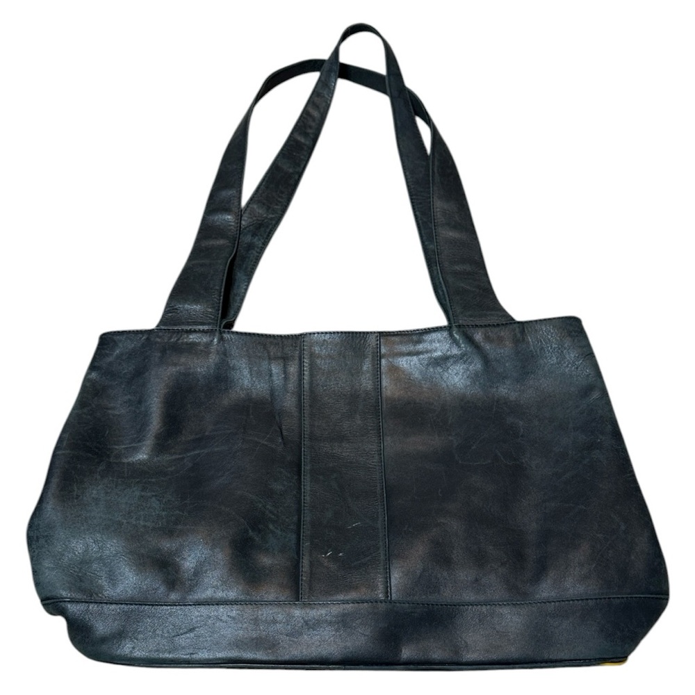 J.P. OURSE & CIE FINE High Quality Black Leather Italian Shoulder Bag